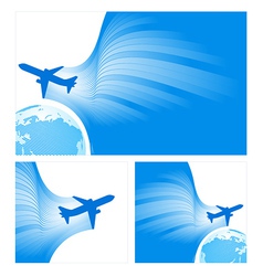 Airplane flight tickets air fly sky blue travel vector image