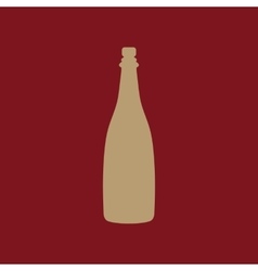 The champagne icon Wine symbol Flat The champagne icon Wine symbol Flat vector image