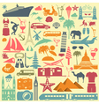 Travel Vacations Beach resort set icons Elements vector image