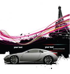 Paris background vector image