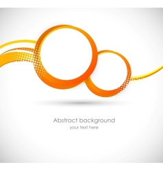 Background with orange circles vector image