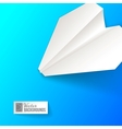 Paper airplane origami vector image