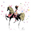 Horse girl Horse girl vector image