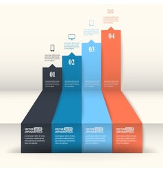 Abstract paper infografics vector image