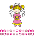 Angel with a chalice vector image