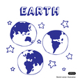 Earth and stars vector image