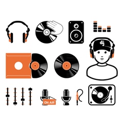 DJ set vector image