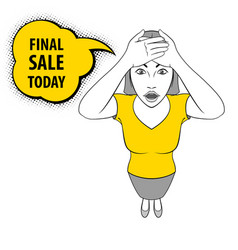 Woman gesturing vector image