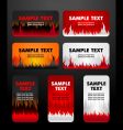Flaming business cards vector image