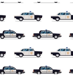 Seamless pattern of police cars vector image