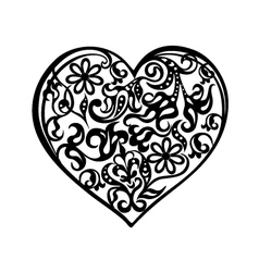 Heart tattoo black vector image