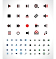 Media icons vector image
