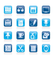 Business and office objects icons vector image