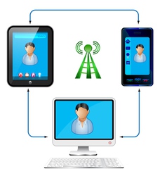 Connectivity vector image