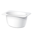Realistic White blank plastic container for yogurt vector image