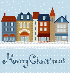CHRISTMAS CARD HOUSES vector image