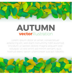 Autumn leaves banner vector image