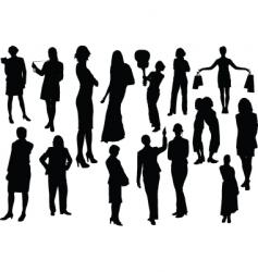 Woman silhouettes vector image