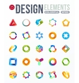 Icon set logo design elements vector image
