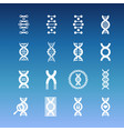 Dna spiral icons - medicinal and biology vector image