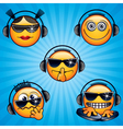 Dj icons vector image