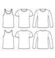 Singlet T-shirt and Long-sleeved T-shirt vector image