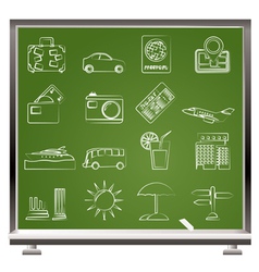 Travel and vacation icons vector image