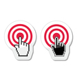 Target with cursor hand icon vector image