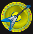 Guitar emblem vector image