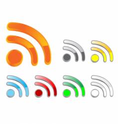 RSS buttons vector image