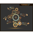 Infographic design template with gear chain vector image