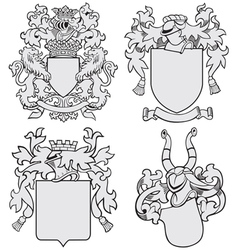 Set of aristocratic emblems No7 vector image