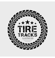 Tire tracks on grey background vector image