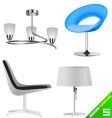 Modern furniture vector image