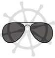 Sunglasses and helm vector image