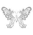 Butterfly black silhouettes vector image
