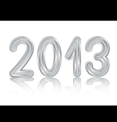 Metallic 2013 design vector image