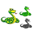 Funny cartoon python snake vector image