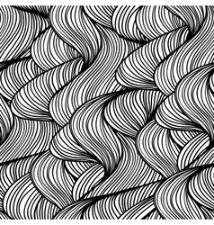Seamless abstract wave hand-drawn pattern vector image
