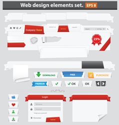 Web elements paper Web elements paper vector image