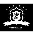 Vintage emblem with shield vector image