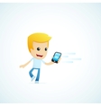 Set of with funny cartoon casual character in vector image
