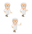 Cartoon scientist vector image