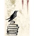 Raven grunge background vector image
