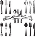 Knife and spoon vector image