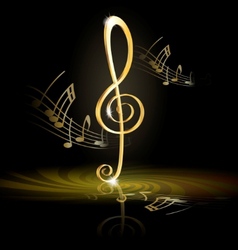 Treble clef vector image