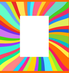 Festive poster colorful rays vector image