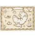 Vintage parchment brown map Vintage parchment brown map vector image