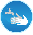 Hand washing sign vector image