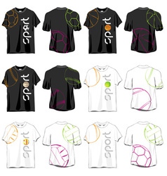 Sport T-shirts Designs Set vector image